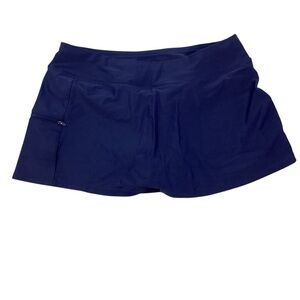 Beach Diva Navy Swim Skirt Shorts Size 10